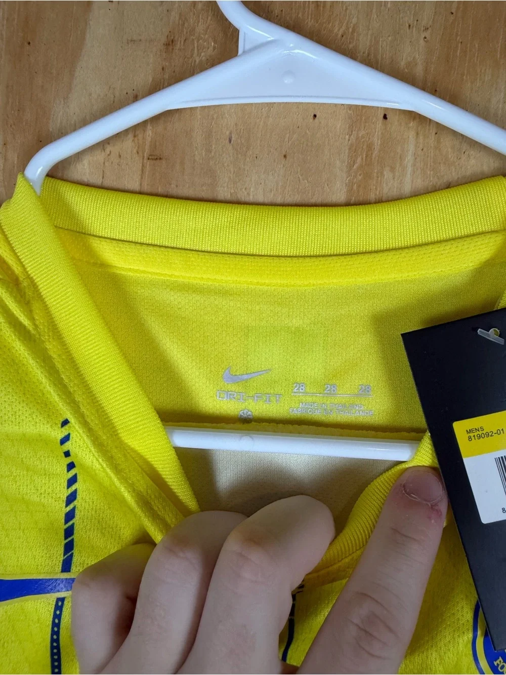 Nike Kids Yellow Al Nassr Ronaldo #7 Soccee Jersey - Size 28 (Medium)